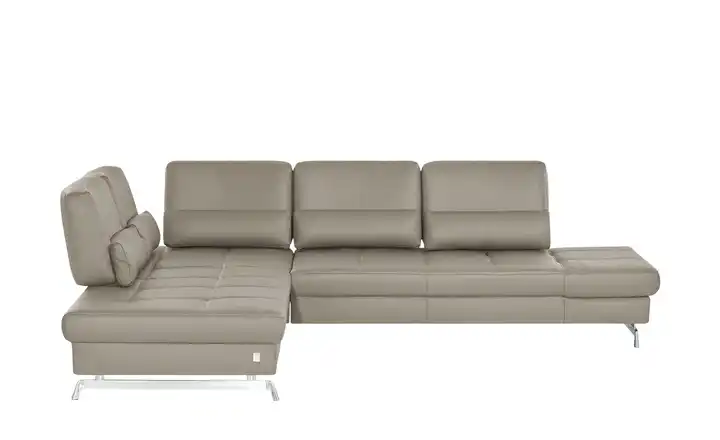 JOOP! Ecksofa aus Leder Loft 8108 Grau links