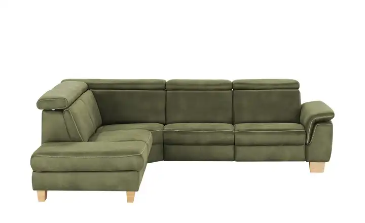 Kollektion Kraft Ecksofa Beata Dunkelgrün links ohne