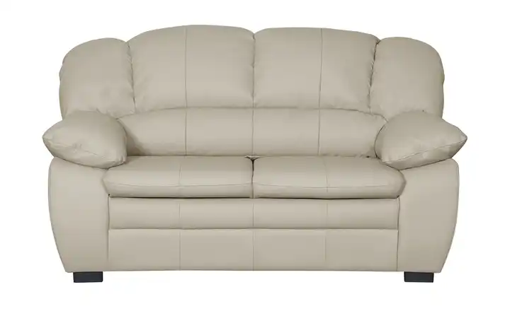 Primo Ledersofa aus Echtleder Casino 2 Hellgrau
