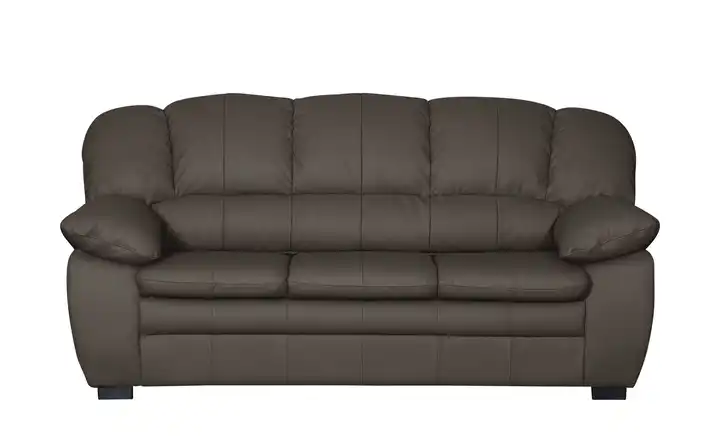 Primo Ledersofa aus Echtleder Casino 3 Dunkelbraun