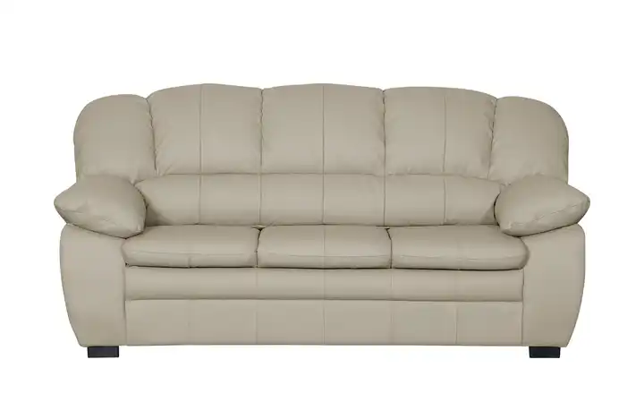 Primo Ledersofa aus Echtleder Casino 3 Hellgrau