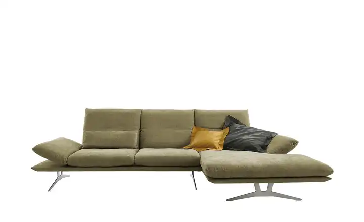 KOINOR Ecksofa aus Flachgewebe Francis Khaki rechts