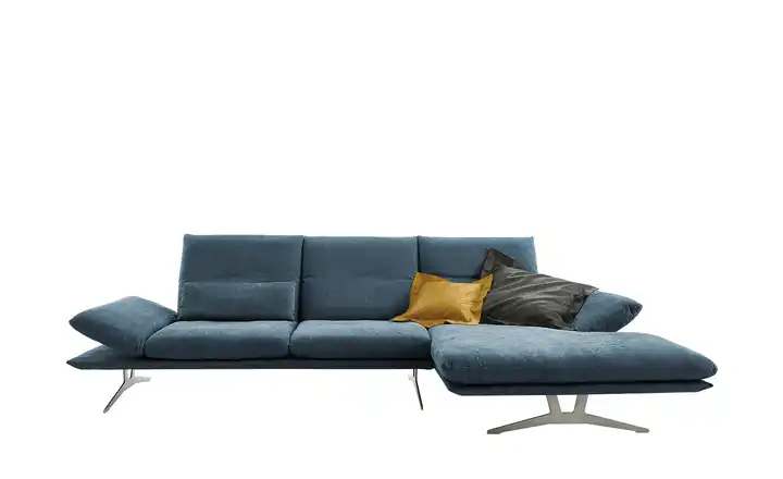 KOINOR Ecksofa aus Flachgewebe Francis Dunkelblau rechts