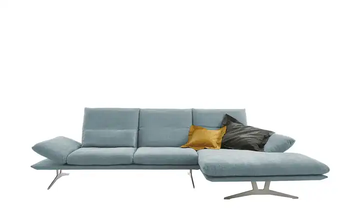 KOINOR Ecksofa aus Flachgewebe Francis Petrol rechts