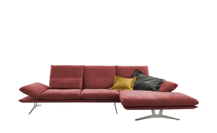 KOINOR Ecksofa aus Flachgewebe Francis Rot rechts