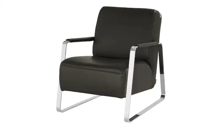 W.SCHILLIG Sessel aus Leder 17350 Quadroo Schokoladenbraun