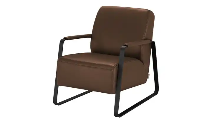 W.SCHILLIG Leder Sessel 17350 Quadroo Braun