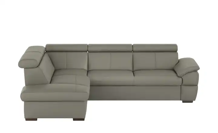 Primo Ecksofa aus Echtleder Town Schlamm links Grundfunktion