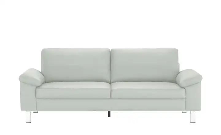 Einzelsofa aus Echtleder Steingrau