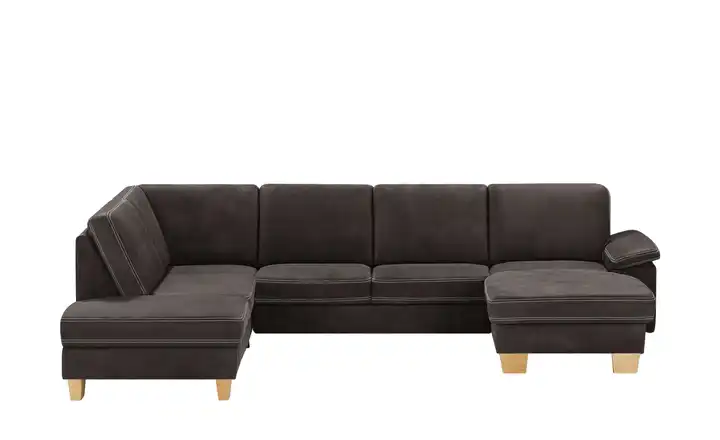 Kollektion Kraft Wohnlandschaft Leder Samu Schokoladenbraun links ohne