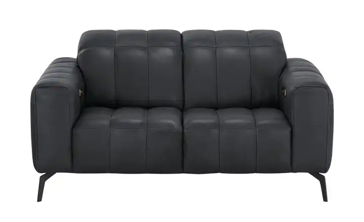 Natuzzi Editions Ledersofa mit Kopfteilverstellung Portento Erweiterte Funktion 2 Schwarz