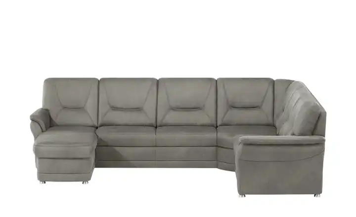 Kollektion Kraft Wohnlandschaft aus Mikrofaser Edda Grau rechts ohne