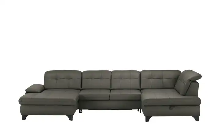 Kollektion Kraft Wohnlandschaft Leder Jona Grau rechts Erweiterte Funktion