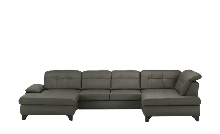 Kollektion Kraft Wohnlandschaft Leder Jona Grau rechts Grundfunktion