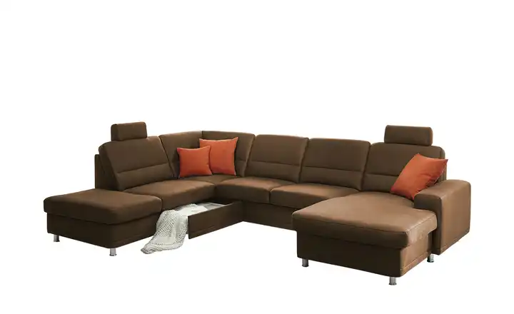 Kollektion Kraft Wohnlandschaft Steel Marc Zimt links Erweiterte Funktion