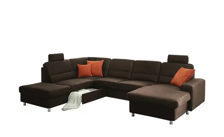 Kollektion Kraft Wohnlandschaft Steel Marc Braun links Erweiterte Funktion
