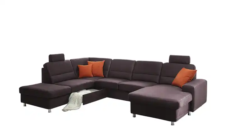 Kollektion Kraft Wohnlandschaft Steel Marc Aubergine links Erweiterte Funktion
