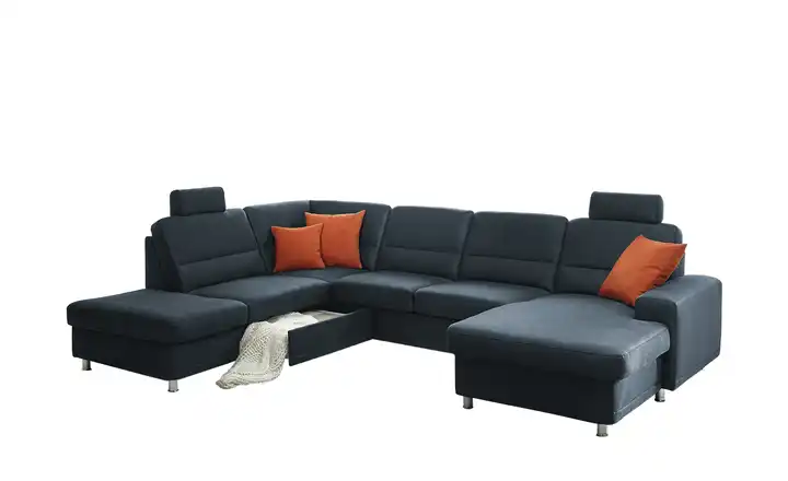 Kollektion Kraft Wohnlandschaft Steel Marc Denimblau links Erweiterte Funktion