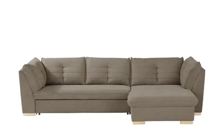 smart Ecksofa Braun rechts Flachgewebe