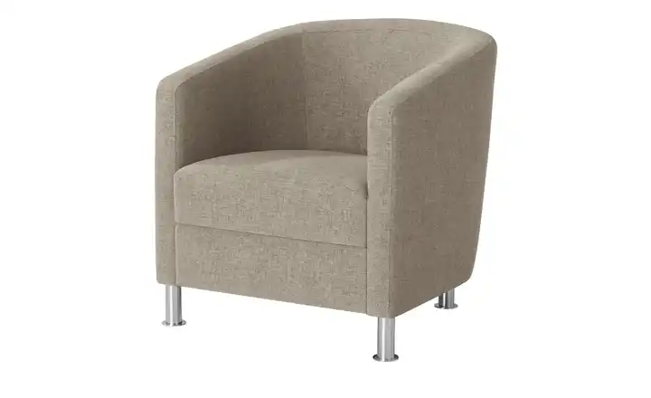 Sessel aus Flachgewebe Beige, Grau