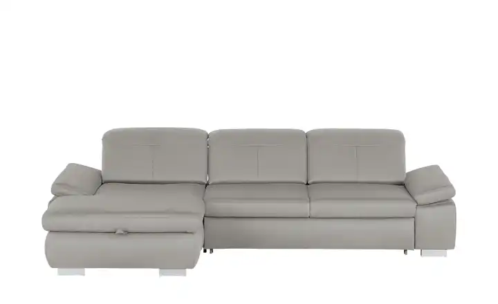 Kollektion Kraft Ecksofa aus Mikrofaser Kathrin Hellgrau links Erweiterte Funktion
