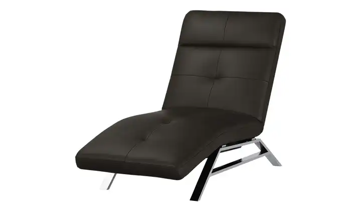 Relaxliege aus Leder Riva Moccabraun