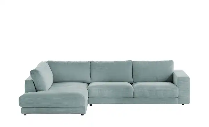 Jette Home Ecksofa  Cord Sila Hellblau links