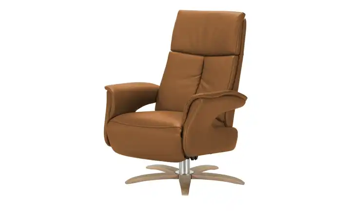 Relaxsessel aus Leder Lia Cognacbraun