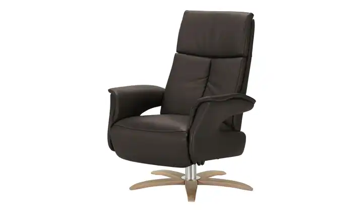 Relaxsessel aus Leder Lia Dunkelbraun