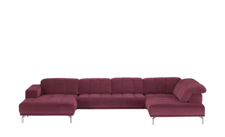 Kollektion Kraft Wohnlandschaft Sarina Bordeauxrot rechts Grundfunktion