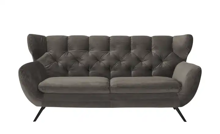 Jette Home Sofa Caldara 2,5 Schwarz Steingrau