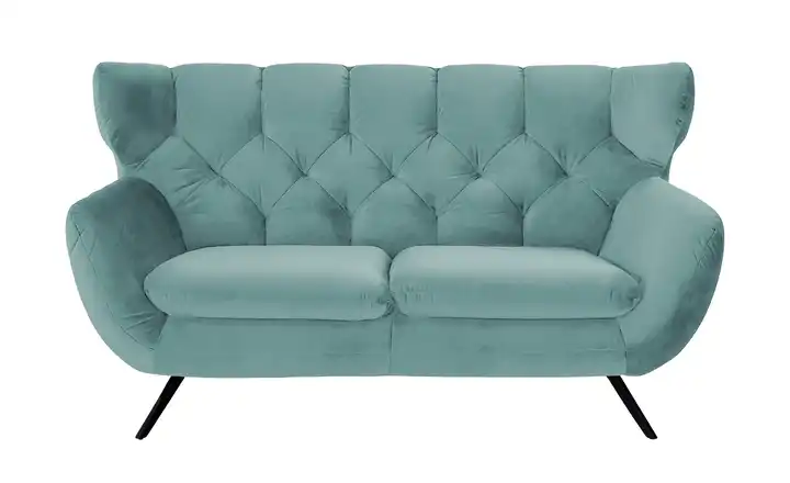 Jette Home Sofa Caldara 2 Schwarz Hellgrün