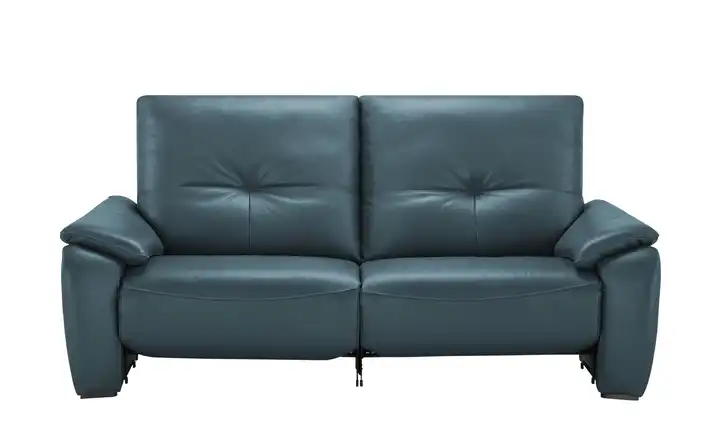 Wohnwert Sofa aus Echtleder Halina Erweiterte Funktion Petrol