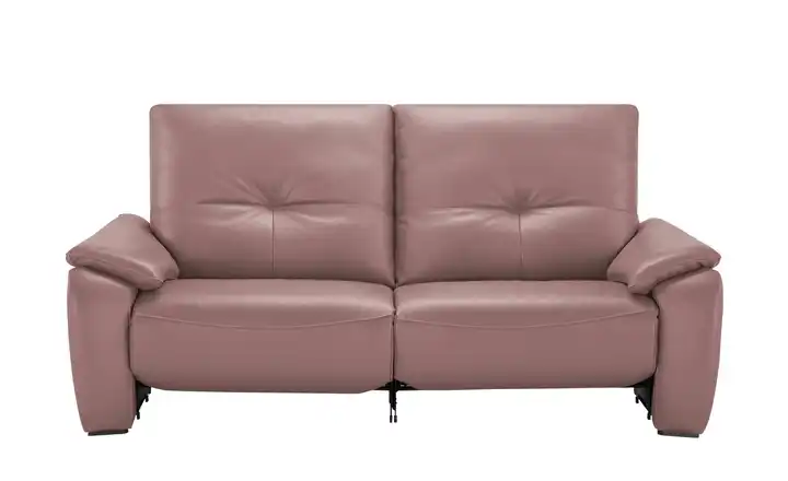 Wohnwert Sofa aus Echtleder Halina Erweiterte Funktion Altrosa
