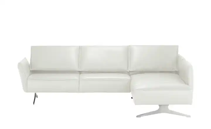 KOINOR Ecksofa Leder Vineto Weiß rechts