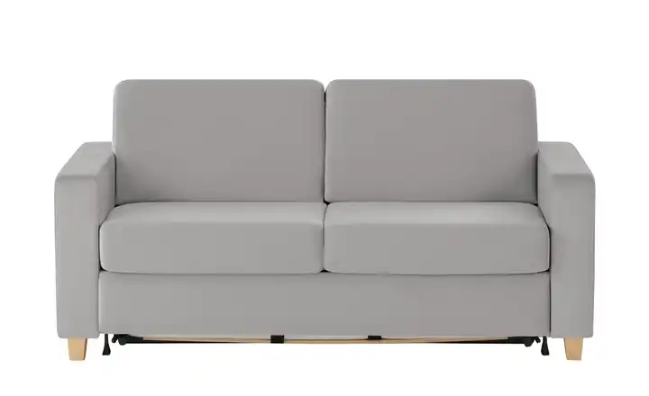 nehl Schlafsofa Boston Deluxe konisch schmal Silbergrau