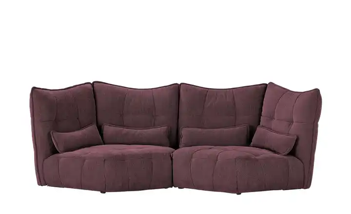 Einzelsofa Jeaneva 300 cm Webstoff Burgund