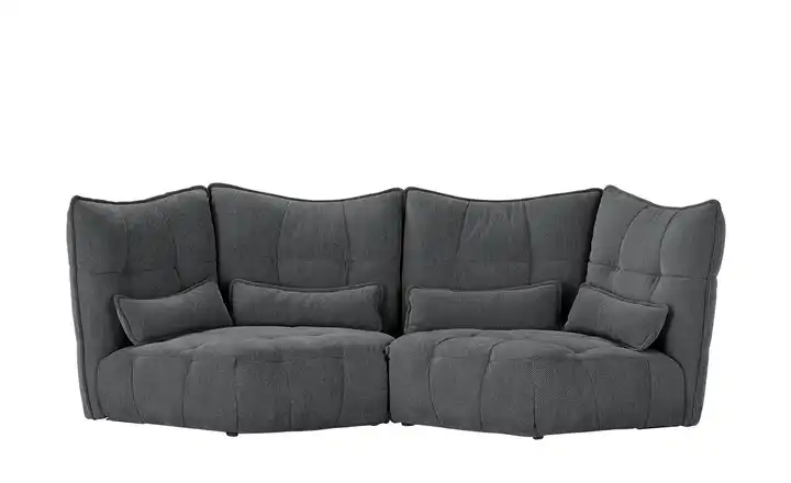 Einzelsofa Jeaneva 300 cm Webstoff Anthrazit