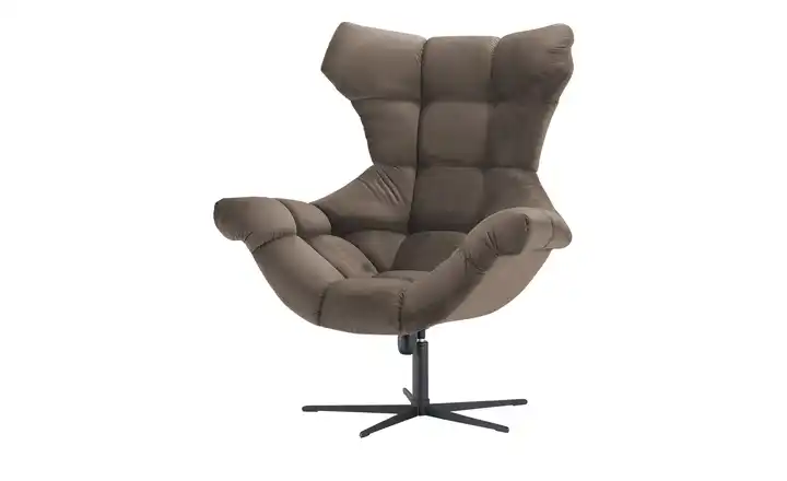 Twist Sessel aus Samt Sensi Braun