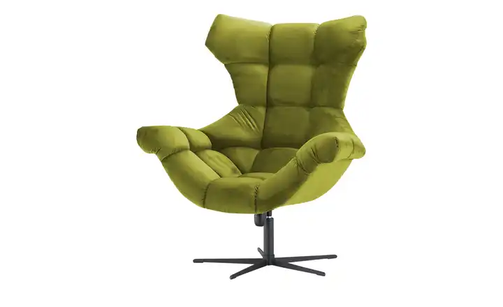Twist Sessel aus Samt Sensi Grün