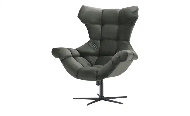 Twist Sessel aus Samt Sensi Anthrazit