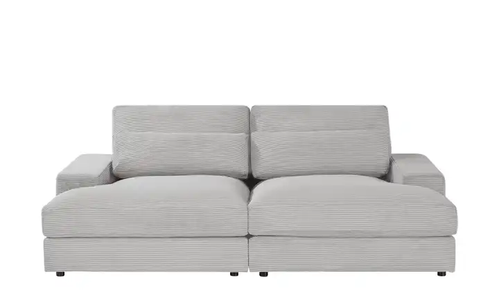 Lounge Sofa Branna Hellgrau Cordstoff