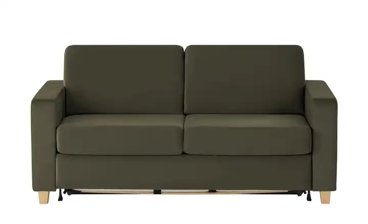 nehl Schlafsofa Boston Deluxe konisch schmal Olivgrün