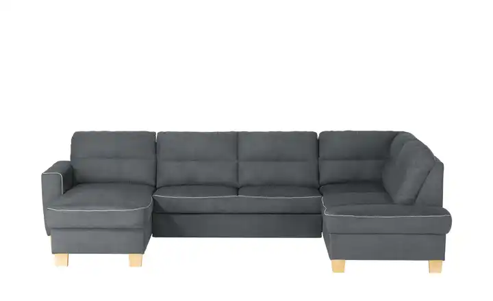 Primo Wohnlandschaft mit Schlaffunktion Vito Anthrazit rechts ohne