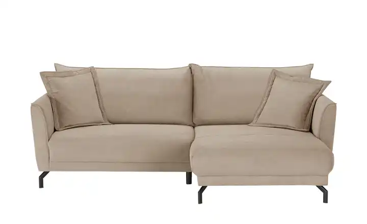 bobb Ecksofa Yolanda rechts Mikrofaser Taupe