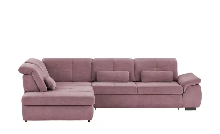 Ecksofa mit Funktion Perry links Burgund, Rot