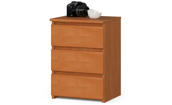 Nachttisch mit 3 Schubladen Erle (Nachbildung)