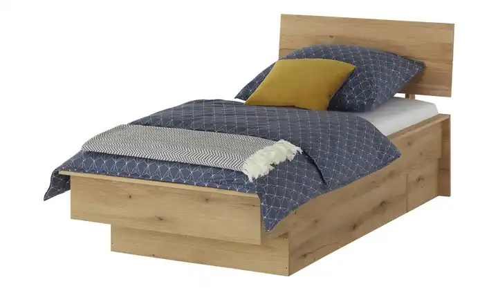 Funktionsbett Eiche, Wildeiche (Nachbildung) 90x200 cm