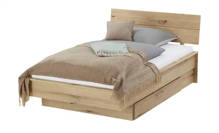 Funktionsbett Eiche, Wildeiche (Nachbildung) 120x200 cm
