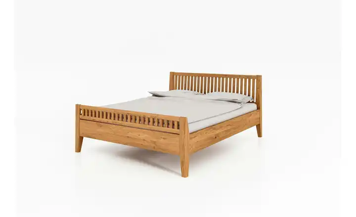 Massivholzbett Wildeiche 90 cm 220 cm
